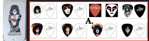 Silver Creatures, Metal Guitar Case with Eight Picks - Image 2