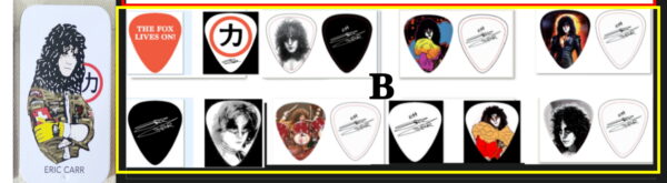 Eric Carr Eight Guitar Picks in Special Metal Case - Image 3