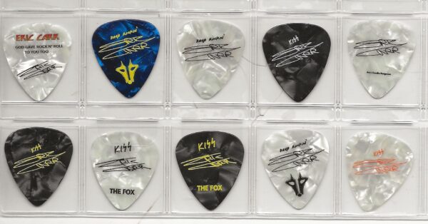 Eric Carr, Six Guitar Pick, Trading Card Set - Image 2