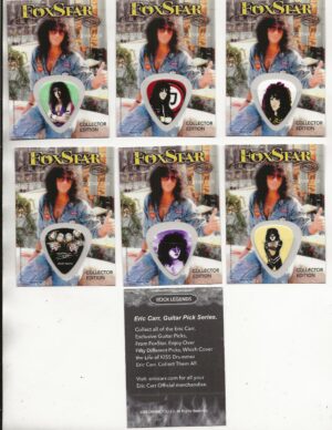 Eric Carr, Six Guitar Pick, Trading Card Set